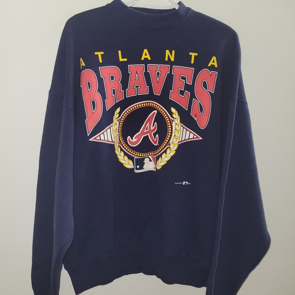 Vintage Atlanta Braves Crewneck Sweatshirt Size 2XL 1993 MLB Baseball Hanes